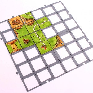 Grid for tile placement games - Carcassonne, Karak, and others