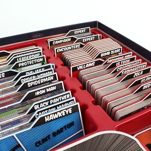 Horizontal dividers for Marvel Champions: The Card Game - COMPLETE SET of 255 pcs, main dividers, subdividers