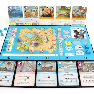 Ark Nova - painel do jogador com suporte para cartas e controle deslizante para cartas de ação (1 unidade)