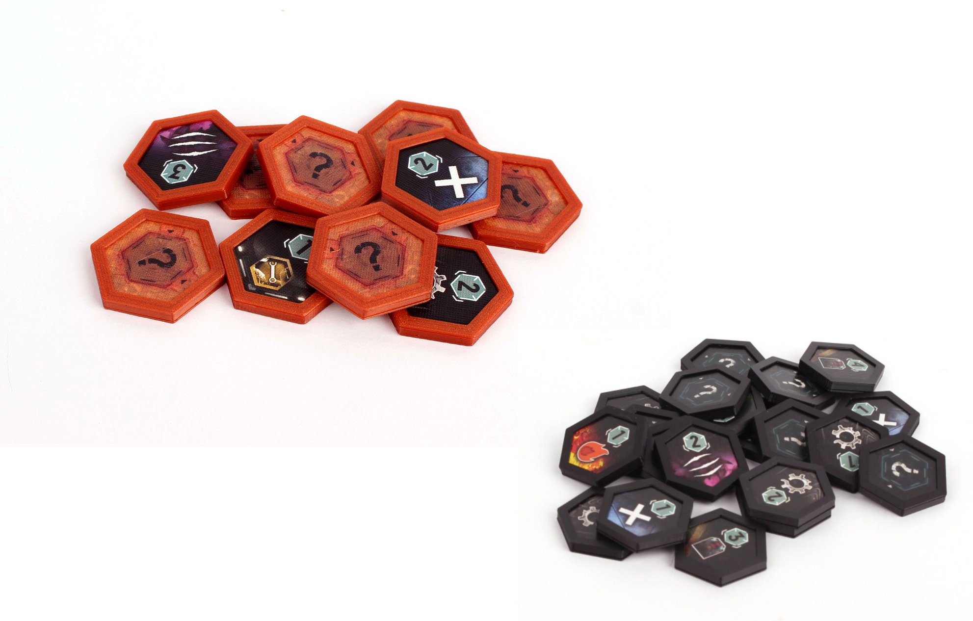 Set Di 12 Token Del Fuoco 3D Per Nemesis E Nemesis: Lockdown - Accessori In Bioplastica PLA, 2.1x2x2.4 Cm, Migliorano L'Esperienza Di Gioco