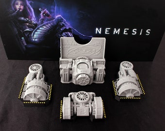 Nemesis-Triebwerke Miniaturen und Token-Halter (Token sind gesichert, KEIN Herausfallen), Upgrade-Cockpit