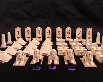 Ankh: Gods of Egypt - full set of monuments(including cats and sphinx), conflict markers