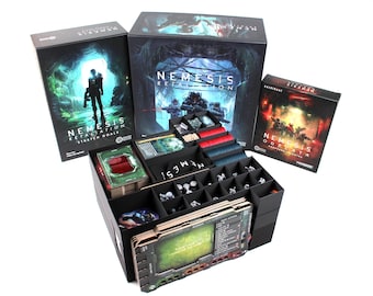 Nemesis Retaliation Insert Organizer | Fits Expansions Stretch goals and Support Squad | Sleeved Cards & Token Shields Compatible