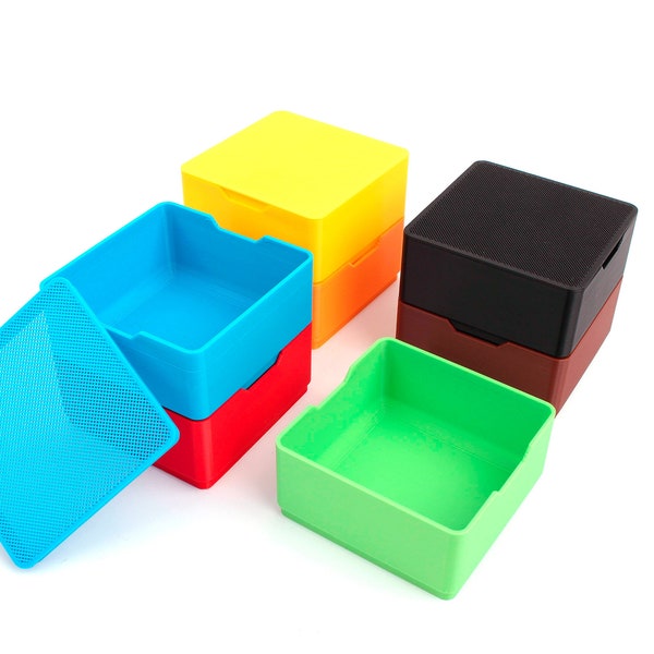 Token trays - universal, stackable with lid - 3,3cm high