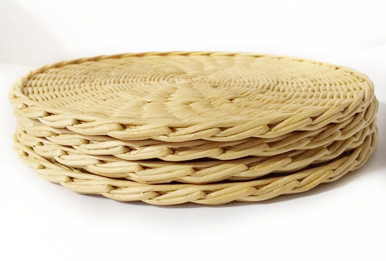 Mat under the plates price for 4 p wicker napkin for plate Etsy