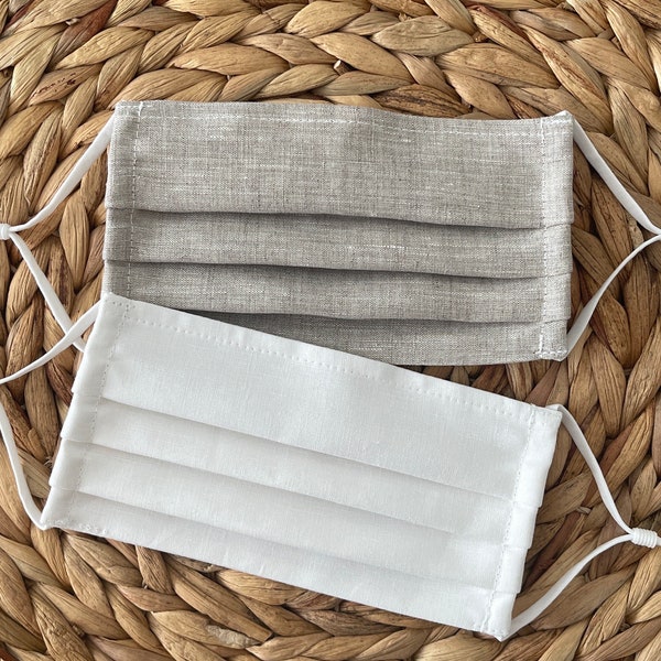 Linen Face Mask Etsy