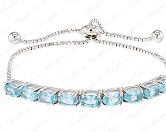 35.20 Carat Genuine Swiss Blue Topaz .925 Sterling Silver Bracelet main image 0