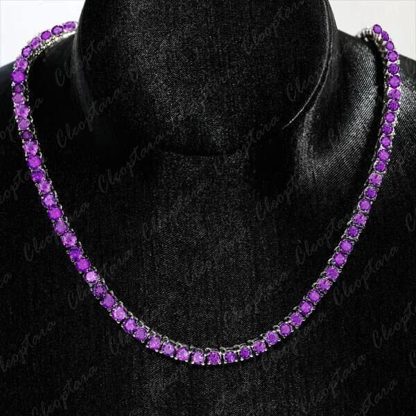 Amethyst tennis best sale chain