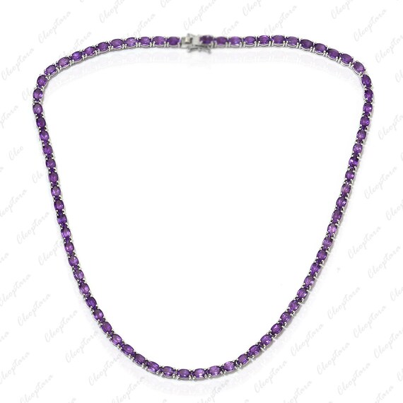 Amethyst tennis chain sale