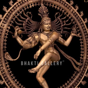 Brass Nataraja Statue Large, 91 cm Big Large Size Brass Dancing Shiva Nataraja Sculpture, Large Natraj Statue brass, Yoga Studio Decor