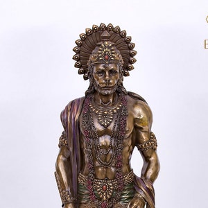 Hanuman Statue Large, 61 cm Big Bonded Bronze Hanuman Statue, Standing Bajrangbali. Monkey god of Devotion, Strength, Celibacy & Bhakti