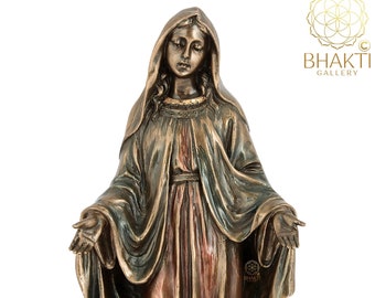 Mother Mary Statue, Virgin Mary Statue, 20 cm Small size Bronze Finish Mother Mary Statue, Christmas Gift, Christian God, Jesus Mother