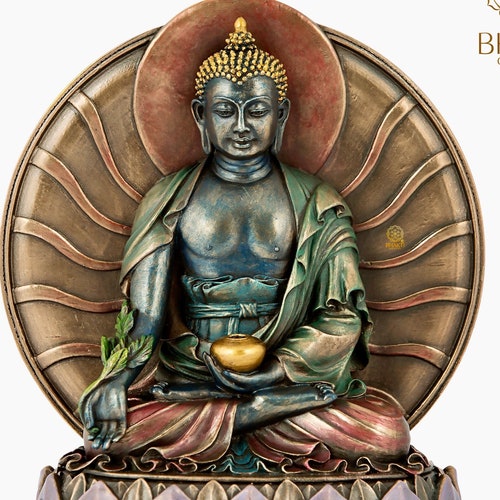 Small Buddha Statue 14 Cm Small Size Bonded Bronze Healing Etsy