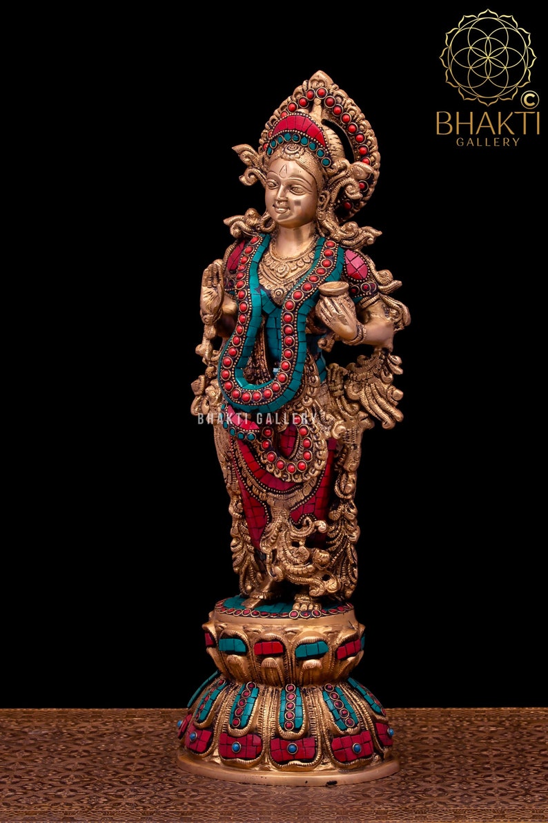 Big Radha Krishna Statue in Brass 46 Cm Big Size Brass Radha Etsy