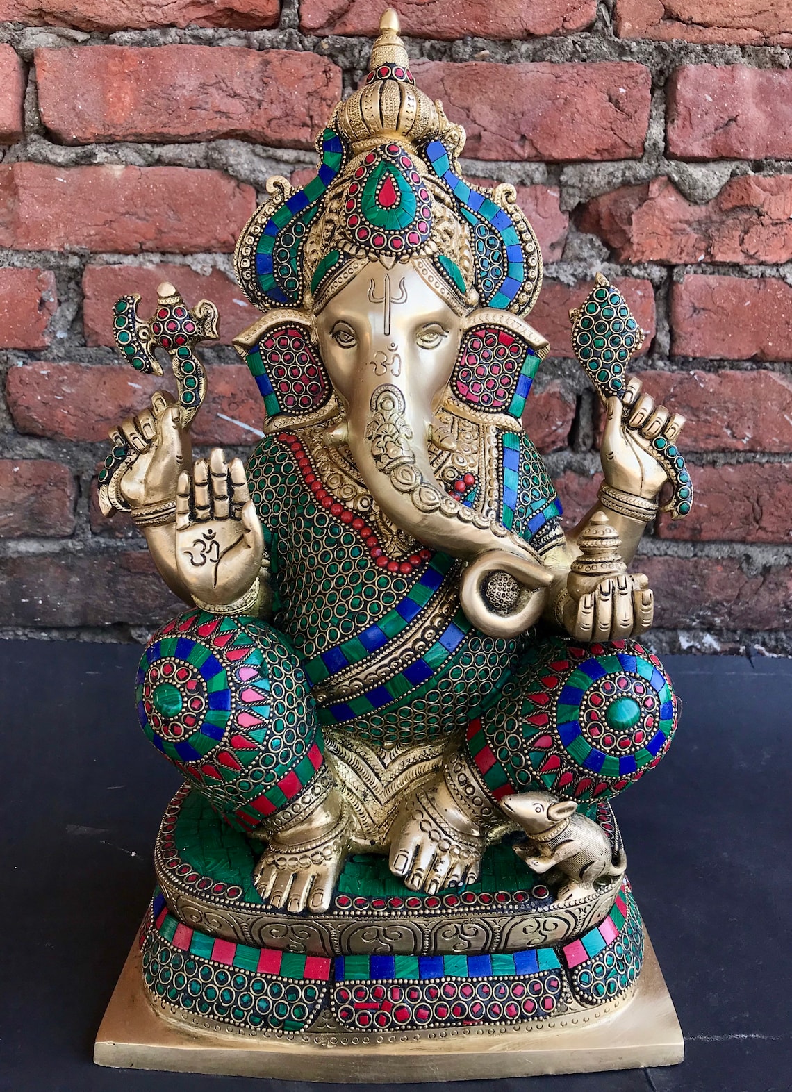 Big Large Size Ganesha Statue in Brass 40 CM Big Large Size Etsy