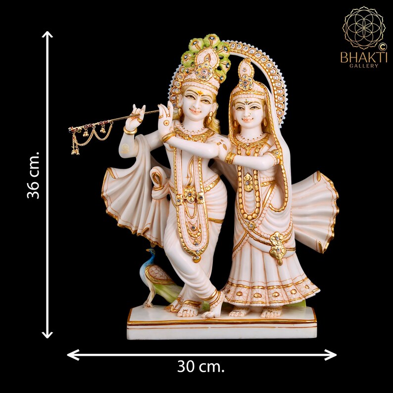 Radha Krishna Statue 14 Cultured Marble Radha Krishna Etsy
