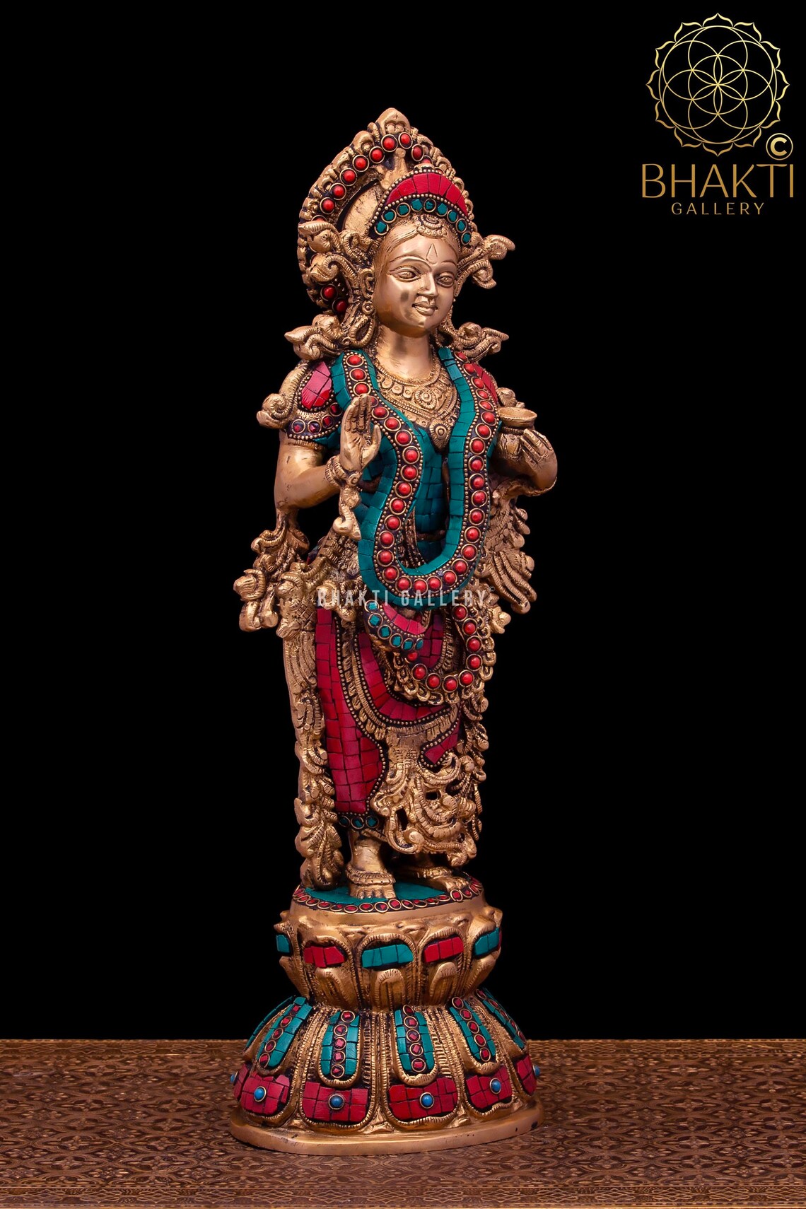 Big Radha Krishna Statue in Brass 46 Cm Big Size Brass Radha Etsy UK