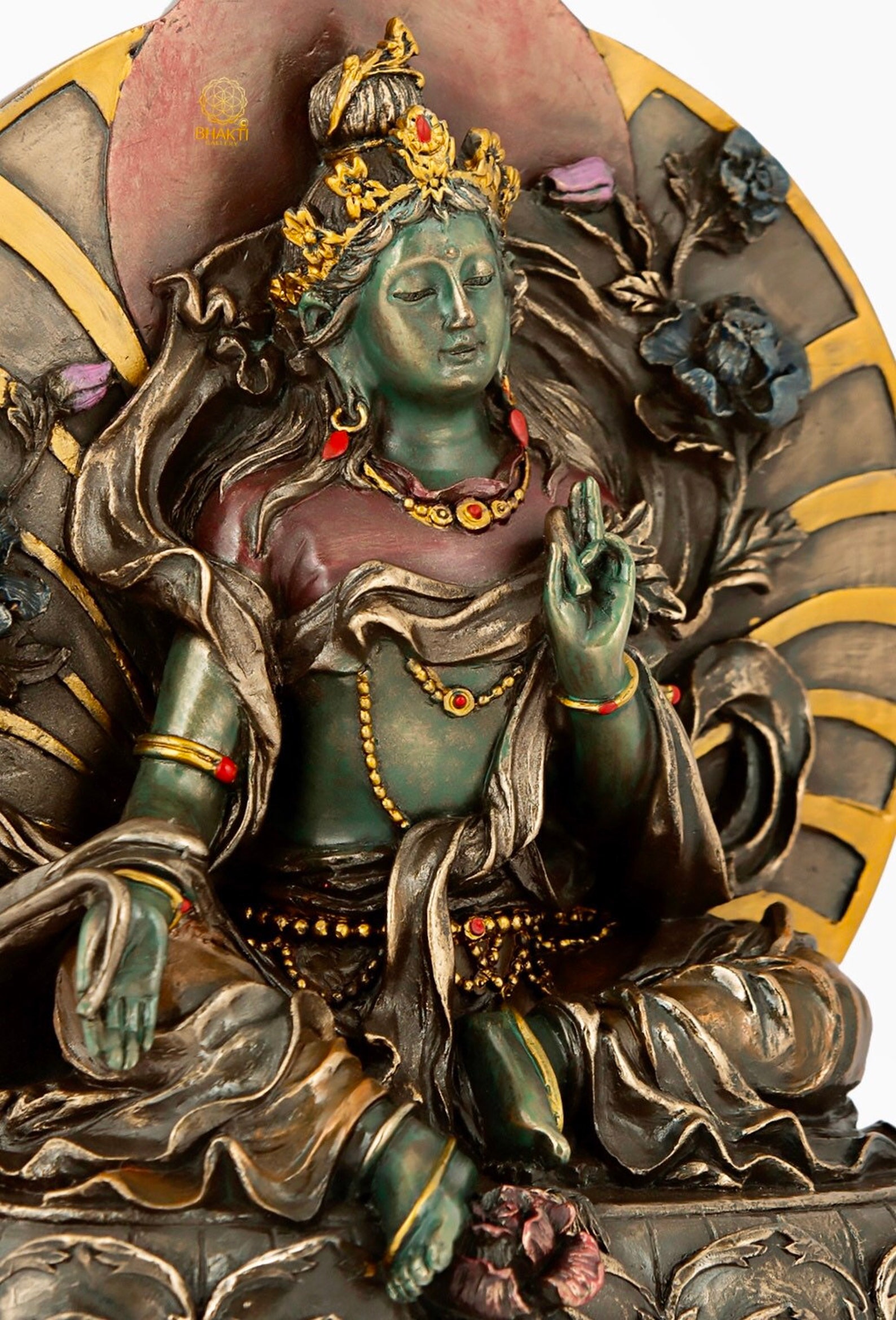 Green Tara Statue Tara Statue 15 CM Buddha Statue Tibetan Etsy