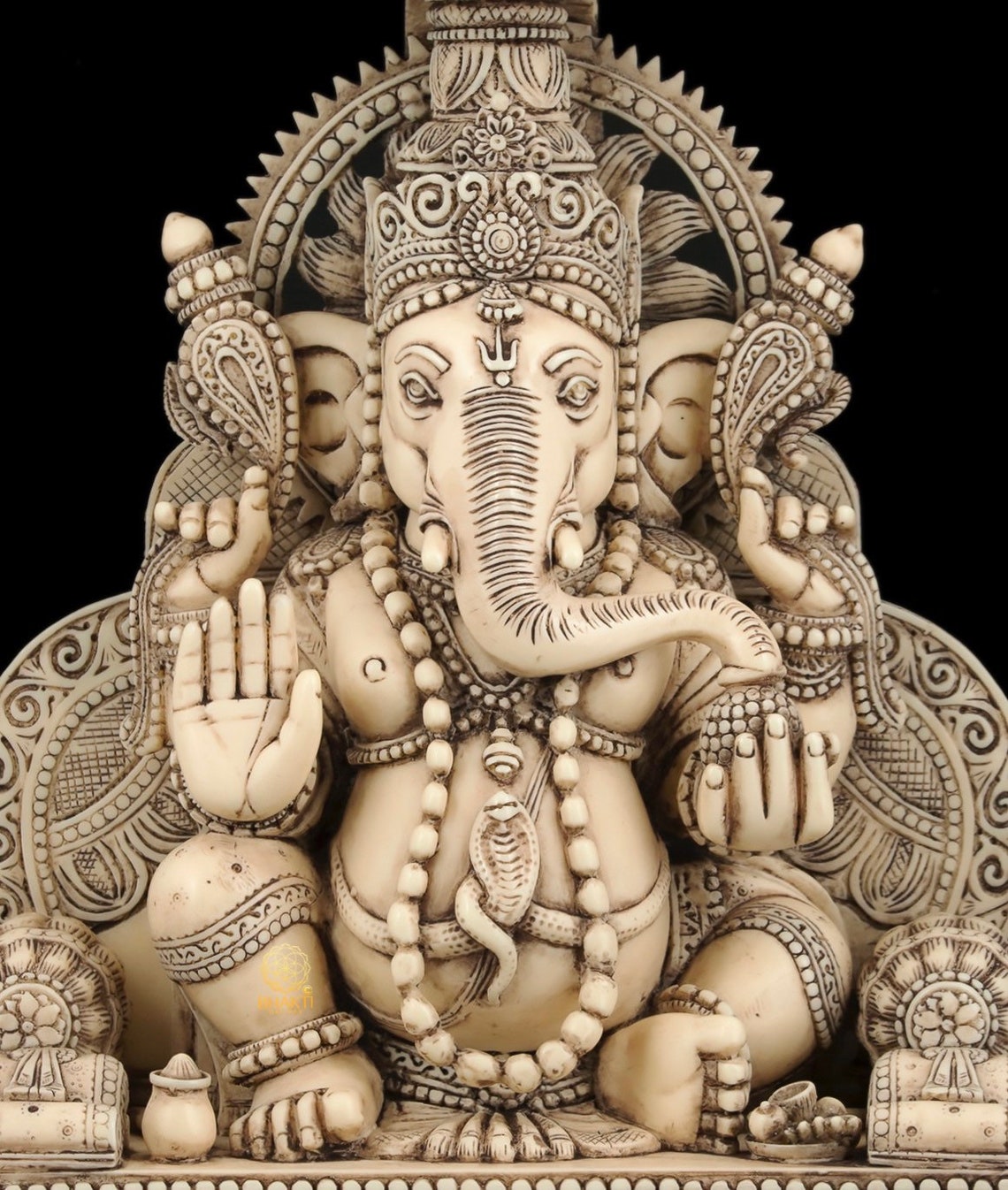 Dust Marble Ganesha Statue 36 CM Big Large Size Ivory Looks Etsy