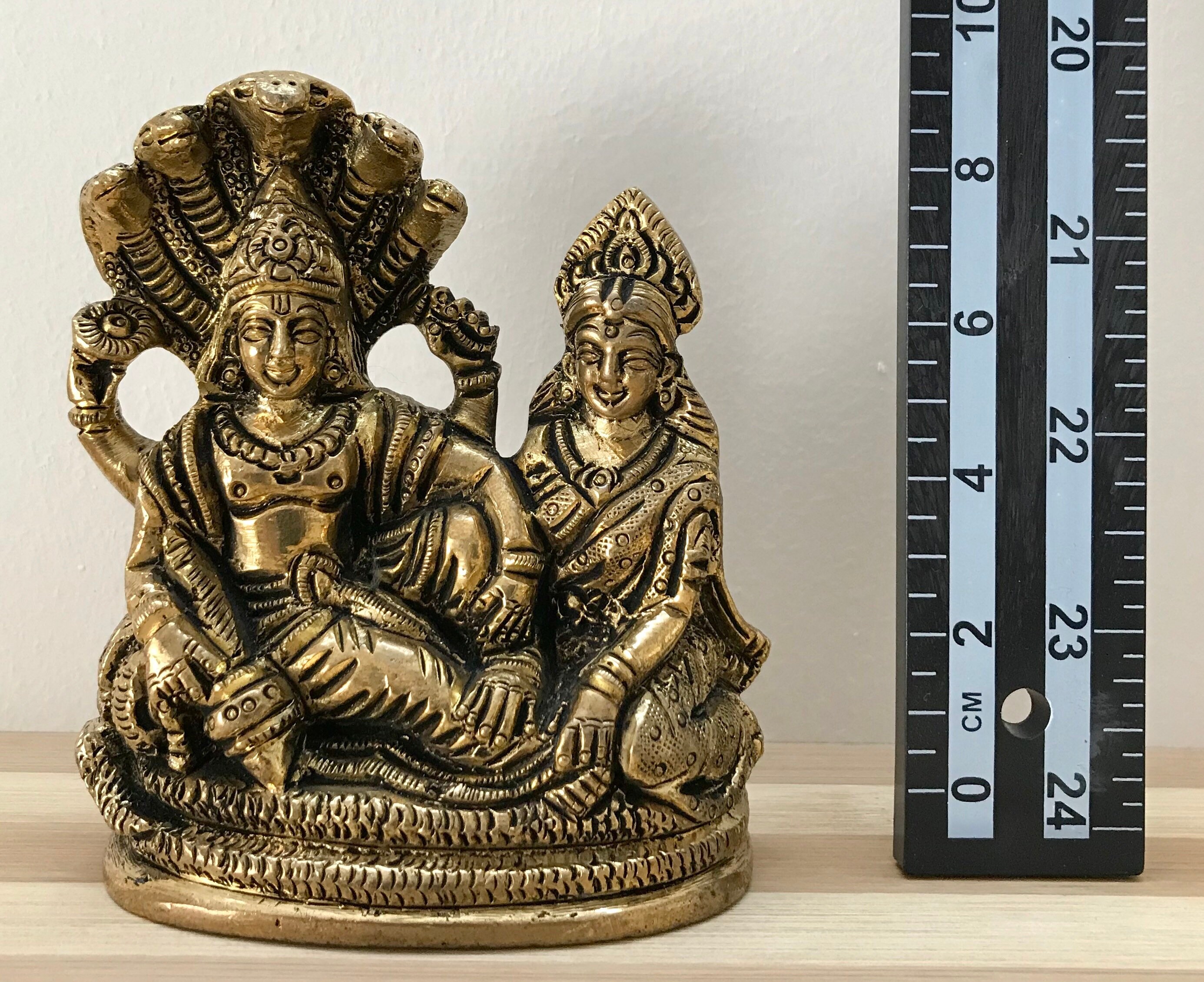 Small Lakshmi Narayana Statue 10 CM Small size Brass Lakshmi Etsy