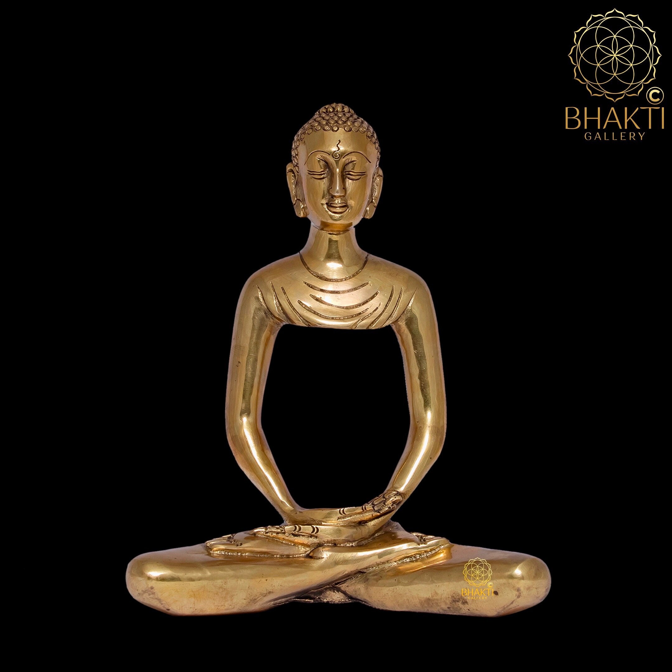 Abstract Buddha Statue 25 CM Brass Modern Meditating Lord Etsy