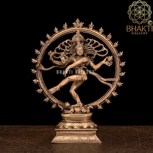 Brass Natraj Statue | 34 cm Big Brass Dancing Shiva Nataraja Statue | Brass Shiva Natraja Idol | Shiv Nataraj | Hindu Lord of Dance