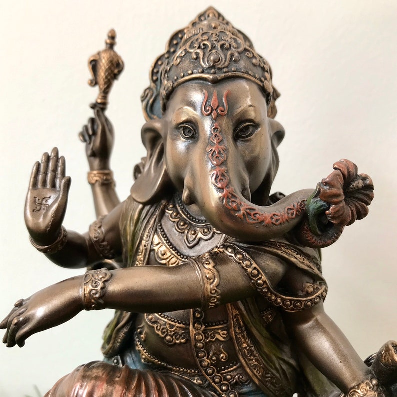 Dancing Ganesha Statue 20.5 CM Bonded Bronze Dancing Ganesh Etsy