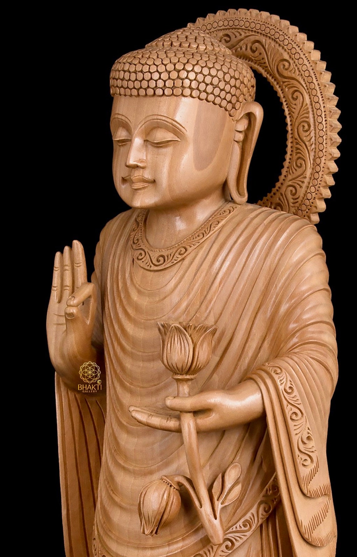 Buddha Statue Standing Buddha Statue Meditation Etsy