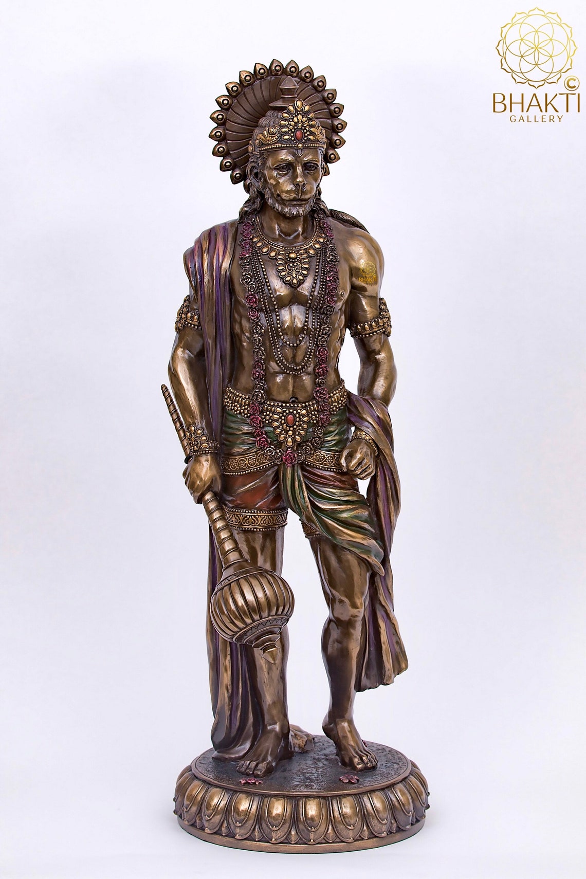 Hanuman statue 61 CM Big Size Bonded Bronze Standing Lord Etsy