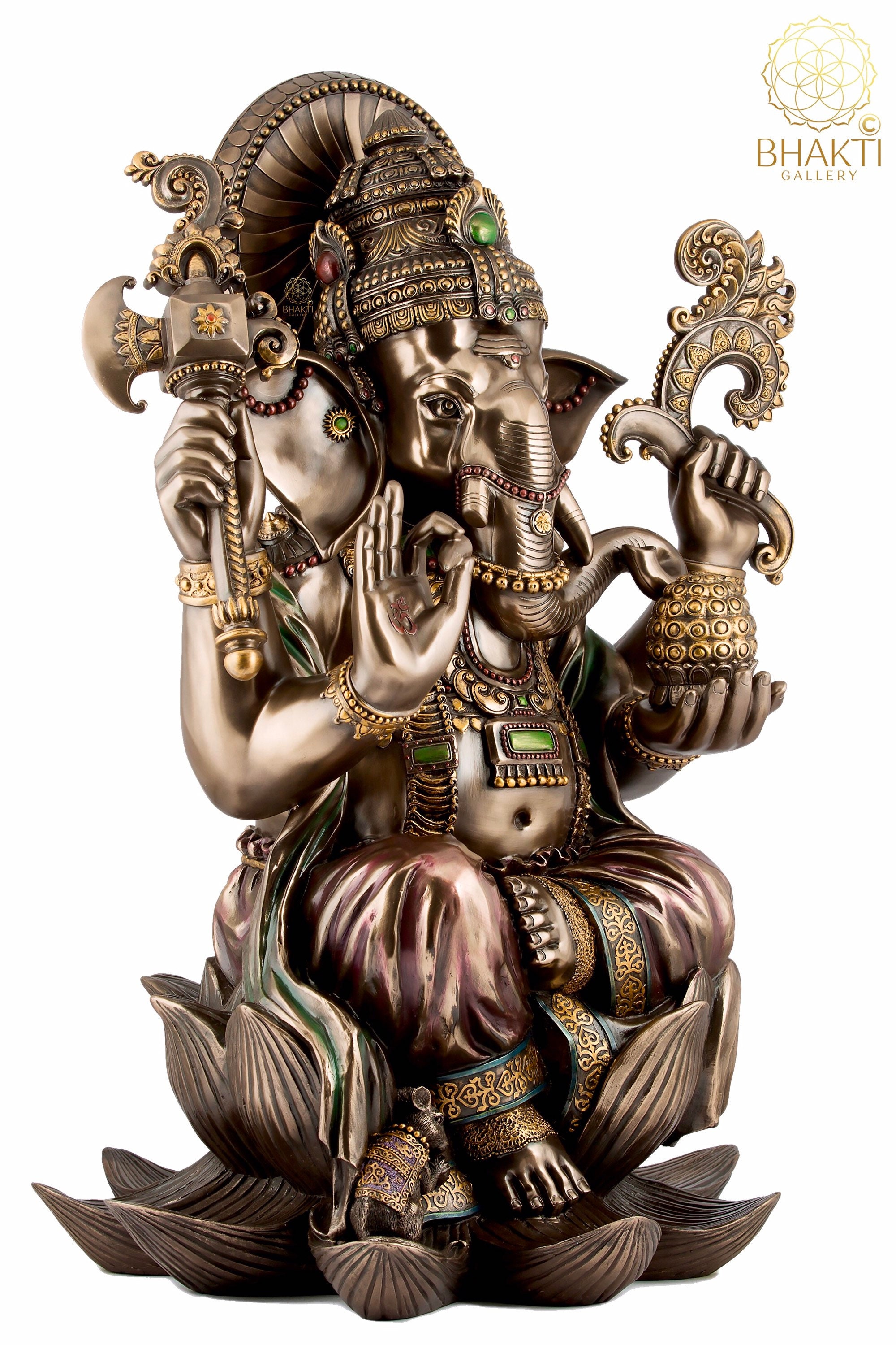 Ganesha Statue Ganesh Statue 24 Big Size Bonded Bronze | Etsy