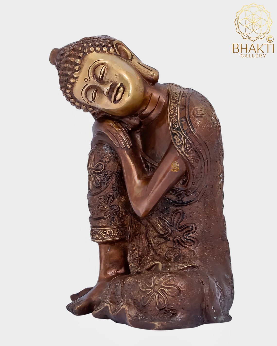 Resting Buddha Statue 22 CM Big Size Brass Bronze Lord Buddha Etsy