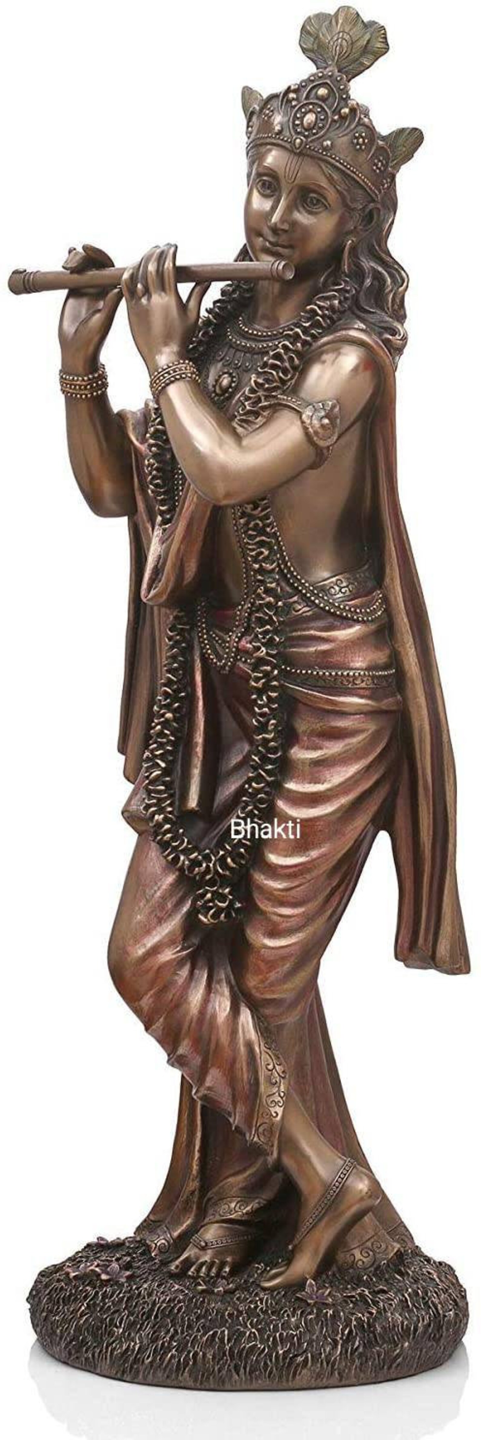 Large Krishna Statue 62 cm Big Size Bronze Finish Lord Etsy