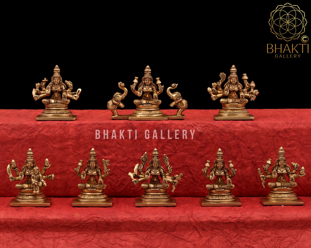 Ashtalakshmi Statues, Brass Ashta Lakshmi Statue Set of 8 Piece, Brass