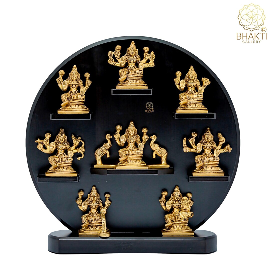 Brass Ashta Lakshmi Statues With MDF Stand Ashtalakshmi Etsy