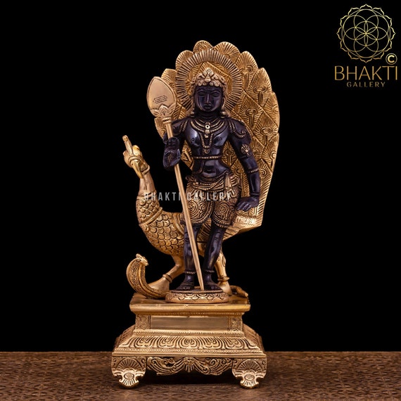 Hand Finished Brass Hanuman Statues - 30cm x 18cm Hand Finished Brass Hanuman Statues - 30cm x 18cm