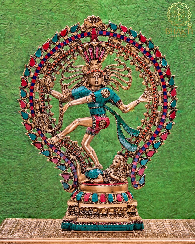 Brass Nataraja Statue Large Dancing Shiva Natraj Statue 56 Etsy
