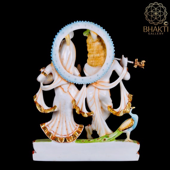 Hand Finished Brass Krishna and Radha Statue --30cm x 23cm Hand Finished Brass Krishna and Radha Statue --30cm x 23cm