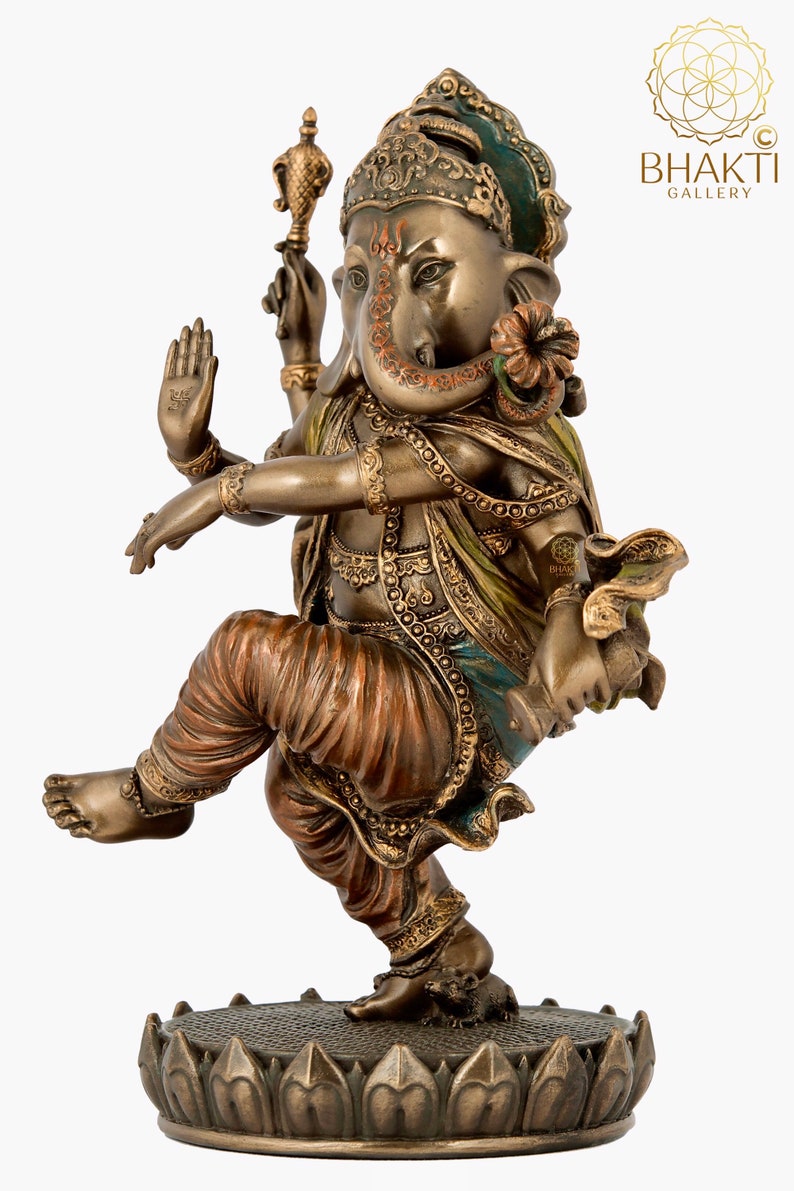 Dancing Ganesha Statue 20.5 CM Bonded Bronze Dancing Ganesh | Etsy