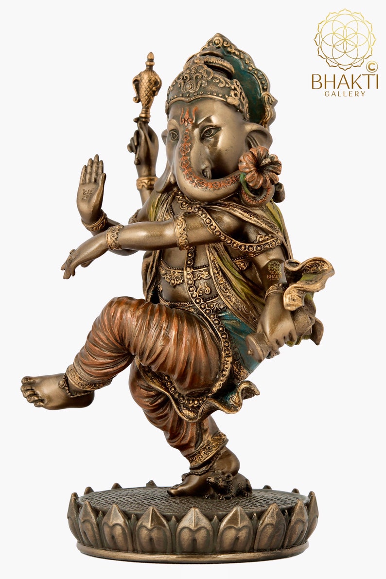 Dancing Ganesha Statue 20.5 CM Bonded Bronze Dancing Ganesh Etsy