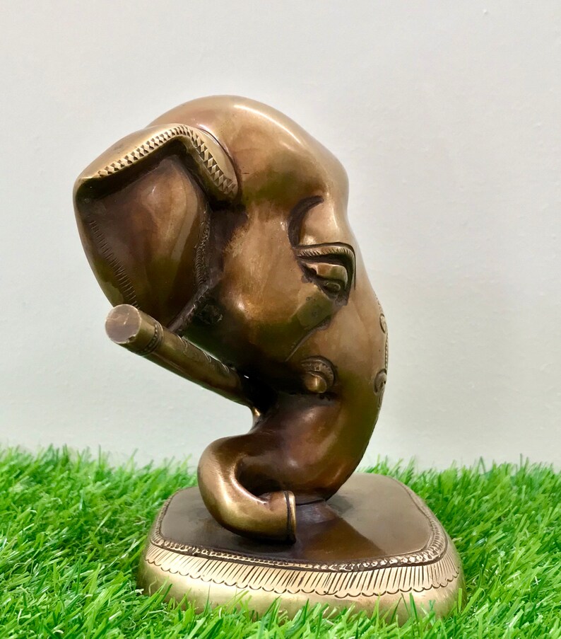 Abstract Ganesha Statue Ganesh Statue 6 Brass Modern Etsy