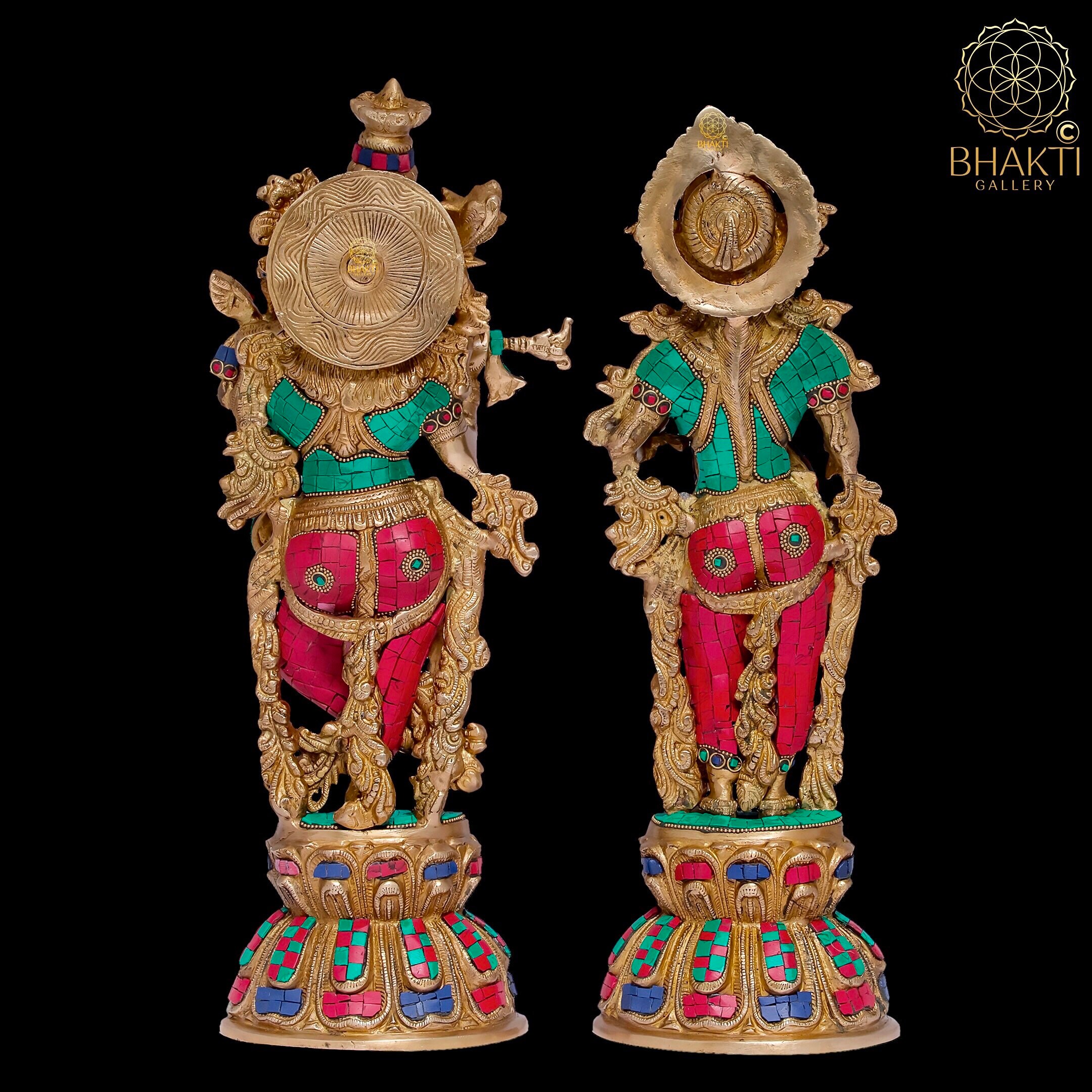 Radha Krishna Statue Big Size Brass Radha Krishna Figurine Etsy Australia