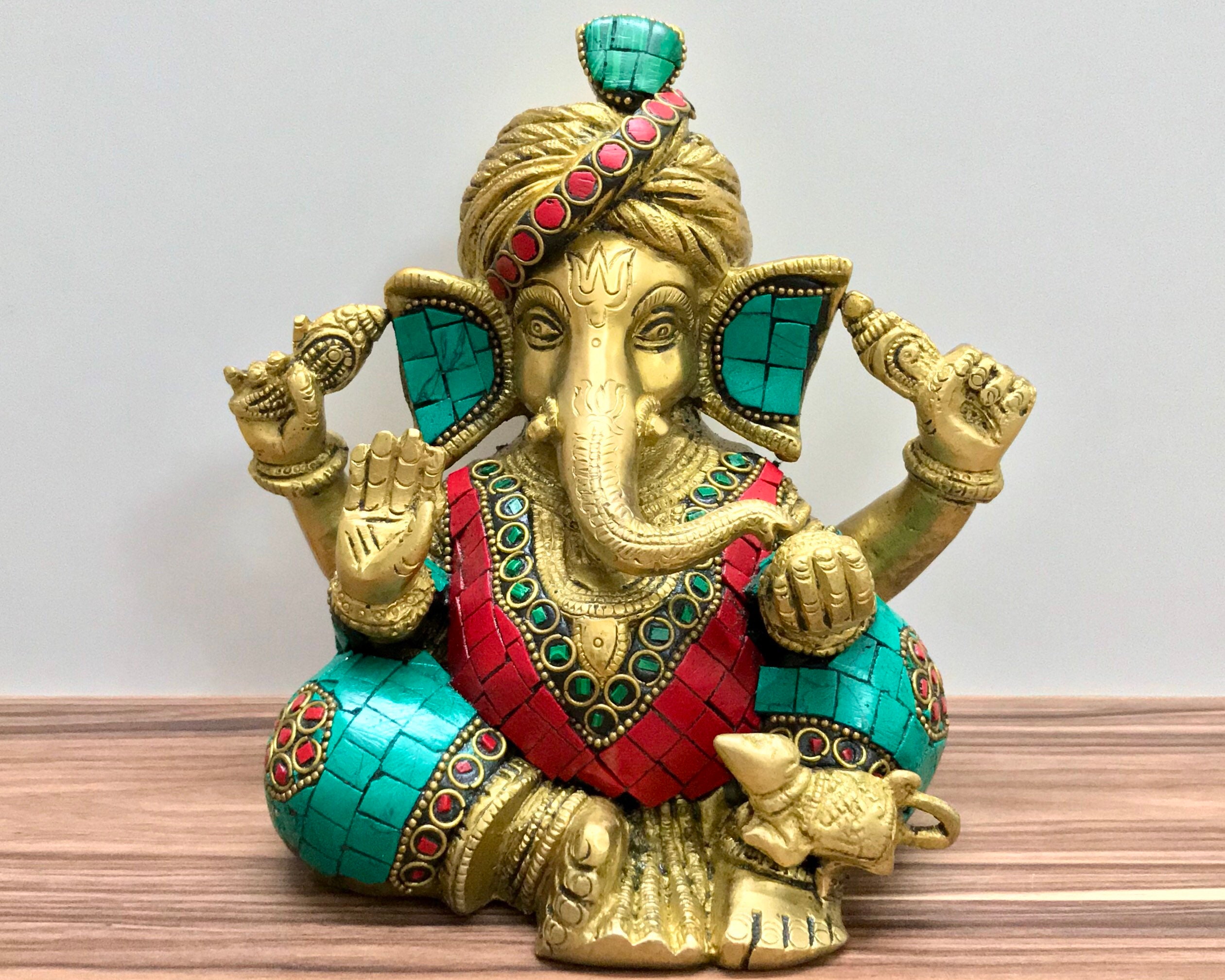 Brass Ganesha Statue 16 CM Big Size Brass Ganesh Statue with Etsy