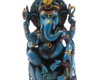 Ganesh Statue, 20 cm Lord Ganesha Sclupture, Ganpati Idol for Altar, Good Luck God, New Beginnings gift, House warming gift, Marriage gift.