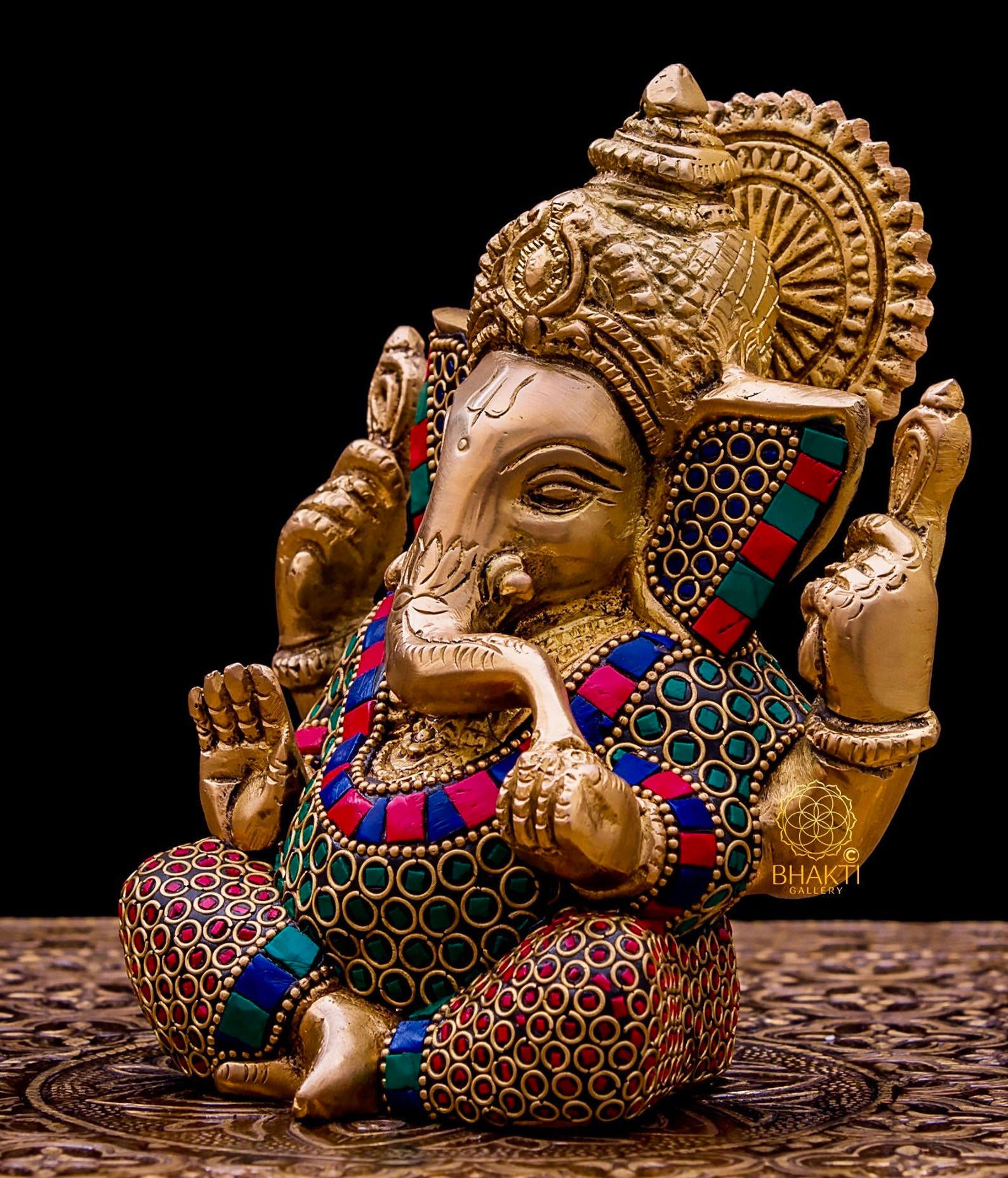 Brass Ganesha Statue 14 CM Small Size Brass Ganesh Statue Etsy