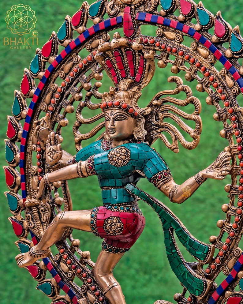 Brass Nataraja Statue Large Dancing Shiva Natraj Statue 56 Etsy
