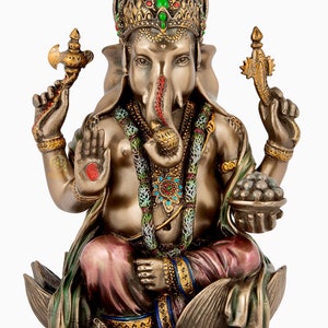 Lord Ganesh Statue, 18 cm Bonded Bronze Ganesha Statue, Ganpati Idol, Vinayaka Murti, Housewarming gift, Good Luck Gift for New Beginning