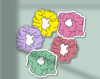 56 DESCARGA INSTANTE Lindo paquete Scrunchies, Hair tie Scrunchie, pegatina imprimible y clip art, clipart SVG, pegatinas de instagram de historia