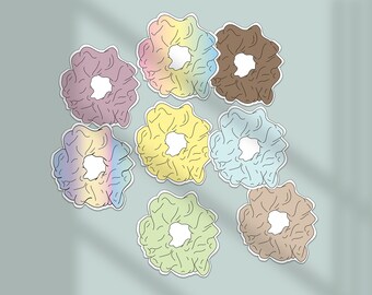 60 DESCARGA INSTANTE Lindo paquete Scrunchies, Hair tie Scrunchie, pegatina imprimible y clip art, pegatinas de instagram de historia, clipart SVG