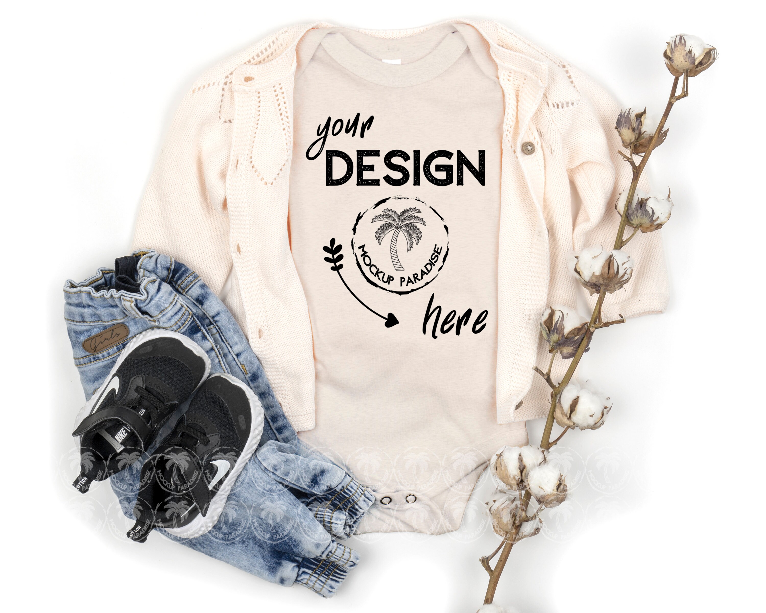 Download Bella Canvas 100B Baby Bodysuit Mockup Bundle Baby Onesie | Etsy