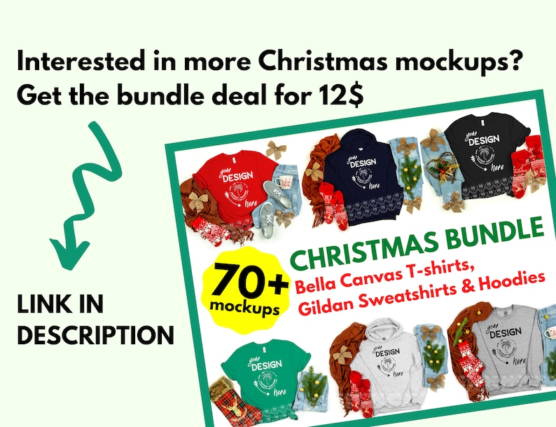 Download Gildan 18500 Mockup Heather Sport Dark Green Christmas ...